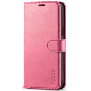 TUCCH iPhone 12 Wallet Case, iPhone 12 Pro Case, iPhone 12 / Pro 5G 6.1-inch Flip Case - Hot Pink