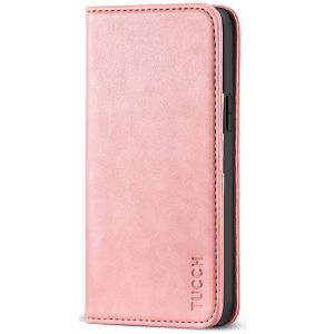 TUCCH iPhone 12 Wallet Case, iPhone 12 Pro Wallet Case, Flip Cover with Stand, Credit Card Slots, Magnetic Closure for iPhone 12 / Pro 6.1-inch 5G Rose Gold