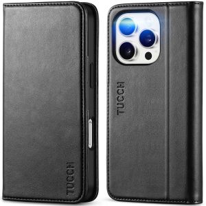 TUCCH iPhone 16 Pro Max PU Leather Wallet Case, iPhone 15 Pro Max Magnetic Closure Folio Cover, Stand, RFID Blocking, Credit Card Holder, Slim Shockproof Drop Protective Flip Case for iPhone 16 Pro Max 6.9" 2024