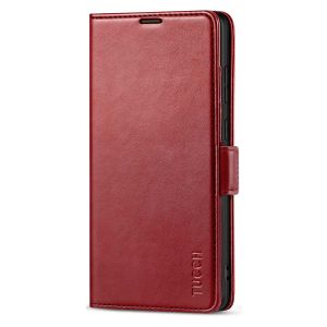 TUCCH SAMSUNG Galaxy Note20 Ultra Wallet Case, SAMSUNG Note20 Ultra 5G Flip Cover Dual Clasp Tab-Dark Red