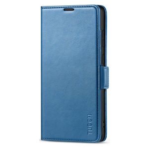 TUCCH SAMSUNG Galaxy Note20 Wallet Case, SAMSUNG Note20 5G Flip Cover Dual Clasp Tab-Lake Blue