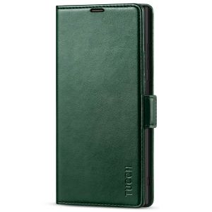 TUCCH SAMSUNG S22 Ultra Wallet Case, SAMSUNG Galaxy S22 Ultra PU Leather Cover Book Flip Folio Case - Midnight Green