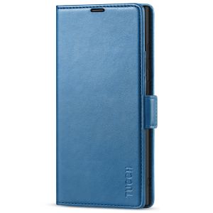 TUCCH SAMSUNG S22 Ultra Wallet Case, SAMSUNG Galaxy S22 Ultra PU Leather Cover Book Flip Folio Case with Dual Magnetic Tab - Light Blue
