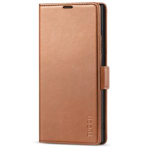 TUCCH SAMSUNG S22 Ultra Wallet Case, SAMSUNG Galaxy S22 Ultra PU Leather Cover Book Flip Folio Case with Dual Magnetic Tab - Light Brown