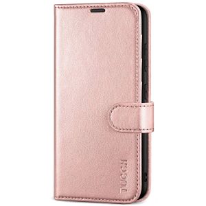 TUCCH SAMSUNG GALAXY S23 Plus Wallet Case, SAMSUNG S23 Plus PU Leather Case Book Flip Folio Cover - Shiny Rose Gold