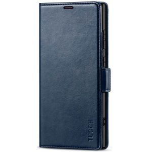 TUCCH SAMSUNG S24 Ultra Wallet Case, SAMSUNG Galaxy S24 Ultra PU Leather Cover Book Flip Folio Case - Dark Blue