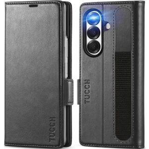 TUCCH SAMSUNG Z FOLD7 Wallet Case with S Pen Holder, SAMSUNG GALAXY Z FOLD 7 PU Leather Case with Card Holder, Stand [Card Slots] [RFID Blocking] Flip Folio Magnetic Closure Cell Phone Case