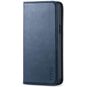 TUCCH iPhone 14 Plus Wallet Case, iPhone 14 6.7-Inch Plus Flip Folio Book Cover, Magnetic Closure Phone Case - Blue