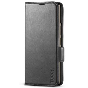 TUCCH SAMSUNG GALAXY Z FOLD4 5G Wallet Case with S Pen Holder Dual Magnetic Tab Closure Book Folio Flip Style - Black