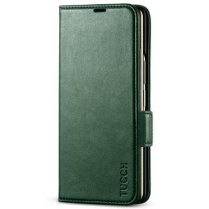 TUCCH SAMSUNG GALAXY Z FOLD4 5G Wallet Case with S Pen Holder Dual Magnetic Tab Closure Book Folio Flip Style - Midnight Green