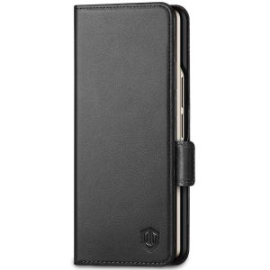 SHIELDON SAMSUNG Galaxy Z Fold5 Folio Case, SAMSUNG Z Fold 5 Genuine Leather Folio Cover - Black