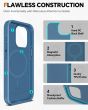 TUCCH iPhone 15 Pro Magnetic Detachable Leather Wallet Case, iPhone 15 Pro 2in1 Flip Cover - Light Blue