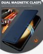 SHIELDON SAMSUNG Galaxy S23FE Wallet Case, SAMSUNG S23FE Leather Cover Flip Folio Book Case - Navy Blue