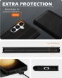 SHIELDON SAMSUNG Galaxy S23FE Wallet Case, SAMSUNG S23FE Leather Cover Flip Folio Book Case - Retro Black