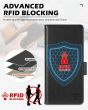 SHIELDON SAMSUNG Galaxy S23 Ultra Wallet Case, SAMSUNG S23 Ultra Leather Cover Flip Folio Book Case - Black