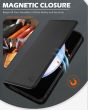 SHIELDON SAMSUNG Galaxy S24 Genuine Leather Wallet Case, SAMSUNG S24 Flip Case Folio Book Magnet Cover - Black