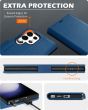 SHIELDON SAMSUNG Galaxy S24 Ultra Wallet Case, SAMSUNG S24 Ultra Leather Cover Flip Folio Book Case - Royal Blue