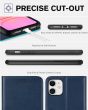 TUCCH iPhone 12 Wallet Case, iPhone 12 Pro Case, iPhone 12 / Pro 6.1-inch Flip Case - Blue & Lake Blue