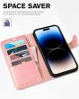 TUCCH iPhone 15 Pro Wallet Case, iPhone 15 Pro Leather Case - Rose Gold