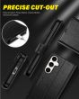TUCCH SAMSUNG GALAXY S23FE Wallet Case, SAMSUNG S23FE PU Leather Case Flip Cover - Full Grain Black