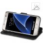 TUCCH Galaxy S7 Hülle, Samsung Galaxy S7 Handyhülle Lederbezug mit Displayschutzfolie, Kartenfach, Standfunktion, Abnehmbare Handschlaufe