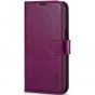 TUCCH iPhone 13 Wallet Case, iPhone 13 PU Leather Case, Folio Flip Cover with RFID Blocking, Credit Card Slots, Magnetic Clasp Closure - Plum Purple