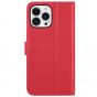 TUCCH iPhone 13 Pro Max Wallet Case, iPhone 13 Pro Max PU Leather Case with Folio Flip Book RFID Blocking, Stand, Card Slots, Magnetic Clasp Closure - Bright Red