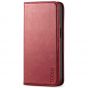 TUCCH iPhone 13 Pro Wallet Case, iPhone 13 Pro PU Leather Case with Folio Flip Book Style, Kickstand, Card Slots, Magnetic Closure - Dark Red