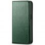 TUCCH iPhone 13 Pro Max Leather Case, iPhone 13 Pro Max PU Wallet Case with Stand Folio Flip Book Cover and Magnetic Closure - Midnight Green