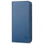 SHIELDON SAMSUNG GALAXY S21FE Flip Folio Book Kickstand Case, SAMSUNG S21 FE Genuine Leather Wallet Case - Royal Blue