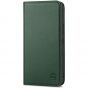 SHIELDON SAMSUNG Galaxy A53 Wallet Case, SAMSUNG A53 Genuine Leather Case RFID Blocking Card Holder Magnetic Closure Kickstand Protective Book Flip Folio Cover - Midnight Green