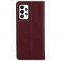SHIELDON SAMSUNG Galaxy A53 Wallet Case, SAMSUNG A53 Genuine Leather Case RFID Blocking Card Holder Magnetic Closure Kickstand Protective Book Flip Folio Cover - Wine Red