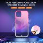 SHIELDON iPhone 13 Clear Case Anti-Yellowing, Transparent Thin Slim Anti-Scratch Shockproof PC+TPU Case with Tempered Glass Screen Protector for iPhone 13 - Red Clear