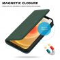 SHIELDON iPhone 13 Pro Wallet Case, iPhone 13 Pro Genuine Leather Cover with Magnetic Closure - Midnight Green