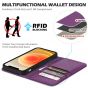 SHIELDON iPhone 13 Pro Max Wallet Case, iPhone 13 Pro Max Genuine Leather Cover - Purple