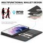 SHIELDON SAMSUNG S21 Plus Wallet Case - SAMSUNG Galaxy S21 Plus 6.7-inch Folio Leather Case - Black