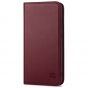 SHIELDON SAMSUNG Galaxy S23 Wallet Case, SAMSUNG S23 Leather Cover Flip Folio Book Case - Wine Red