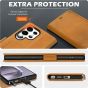 SHIELDON SAMSUNG Galaxy S24 Ultra Wallet Case, SAMSUNG S24 Ultra Leather Cover Flip Folio Book Case - Retro Light Brown