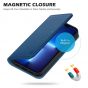 SHIELDON iPhone 14 Wallet Case, iPhone 14 Genuine Leather Cover with RFID Blocking, Book Folio Flip Kickstand Magnetic Closure - Royal Blue