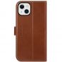 SHIELDON iPhone 14 Plus Wallet Case, iPhone 14 Plus Genuine Leather Cover Book Folio Flip Kickstand Case with Magnetic Clasp - Brown - Retro