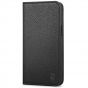 SHIELDON iPhone 13 Pro Wallet Case, iPhone 13 Pro Genuine Leather Cover with Magnetic Closure - Black - Litchi Pattern