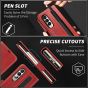 SHIELDON SAMSUNG Galaxy Z Fold4 5G Genuine Leather Wallet Case Cover with S Pen Holder, Folio Flip Style - Red - Retro
