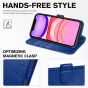 TUCCH iPhone 11 Wallet Case with Magnetic, iPhone 11 Leather Case - Klein Blue - Full Grain