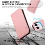 TUCCH iPhone 12 Mini Wallet Case, iPhone 12 Mini Flip Cover, Magnetic Closure Phone Case for Mini iPhone 12 5G 5.4-inch Rose Gold