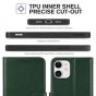 TUCCH iPhone 12 Wallet Case, iPhone 12 Pro Case, iPhone 12 / Pro 6.1-inch Flip Case - Midnight Green