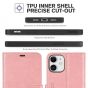 TUCCH iPhone 12 /5G Wallet Case, iPhone 12 Pro /5G 6.1-inch Flip Case - Rose Gold