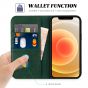 TUCCH iPhone 12 Wallet Case, iPhone 12 Pro Wallet Case, Flip Cover with Stand, Credit Card Slots, Magnetic Closure for iPhone 12 / Pro 6.1-inch 5G Midnight Green