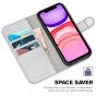 TUCCH iPhone 11 Wallet Case with Magnetic, iPhone 11 Leather Case - Shiny Silver