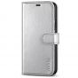 TUCCH iPhone 11 Wallet Case with Magnetic, iPhone 11 Leather Case - Shiny Silver