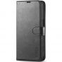 TUCCH iPhone 15 Pro Wallet Case, iPhone 15 Pro Leather Case - Black